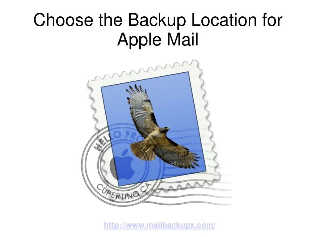 choose the backup location for apple mail