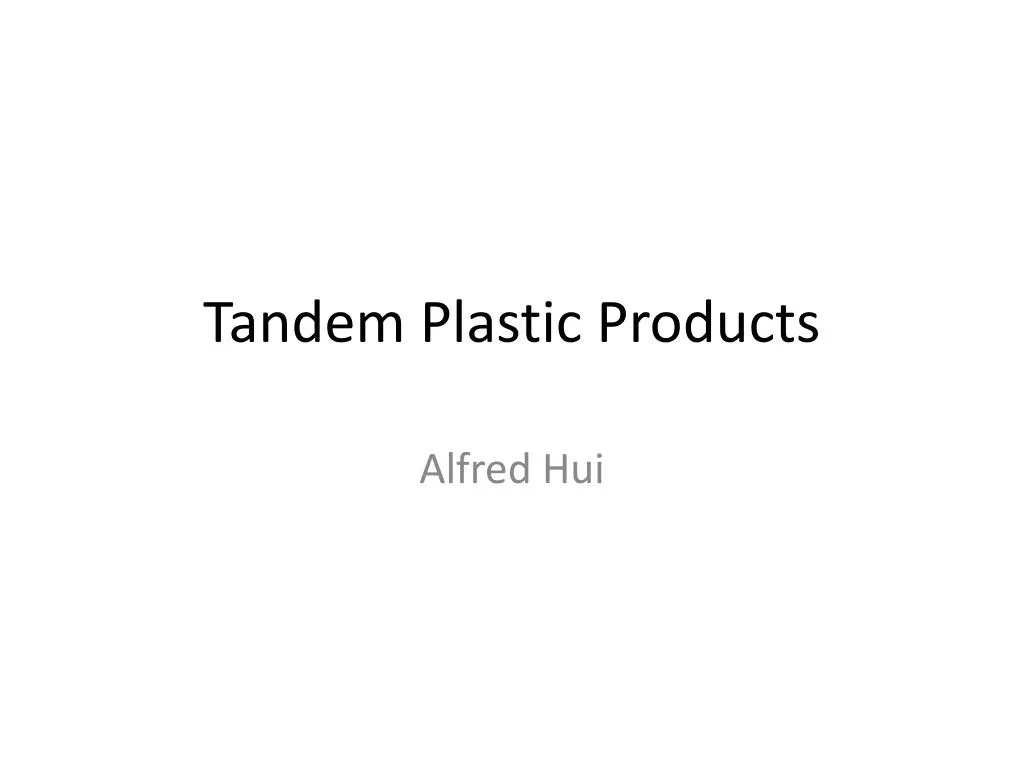 tandem plastic products