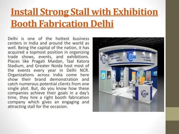 Install Strong Stall with Exhibition Booth Fabrication Delhi