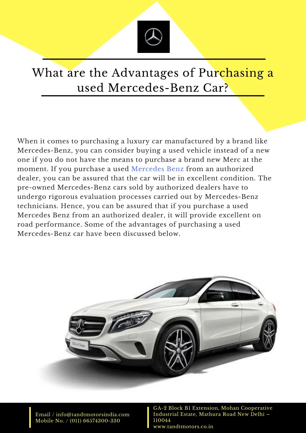 what are the advantages of purchasing a used