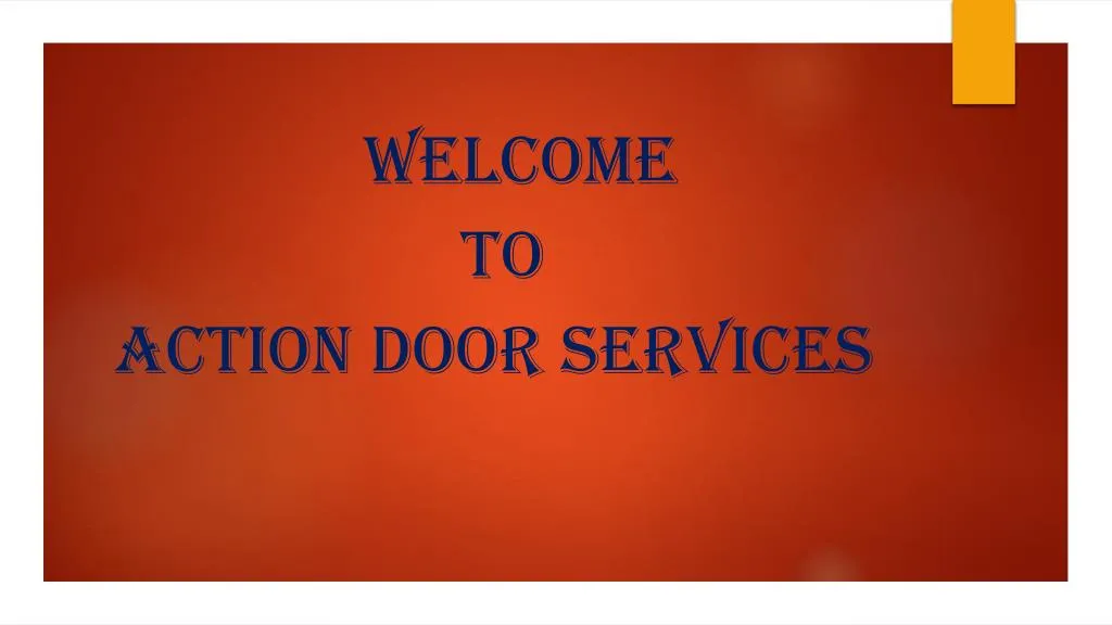 welcome to action door services