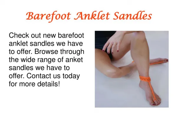 Barefoot Anklet Sandles