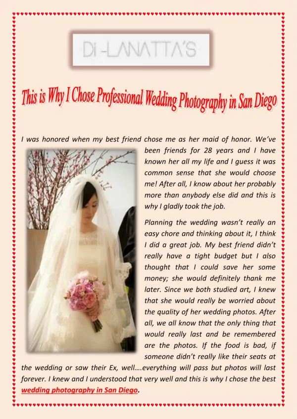 This is Why I Chose Professional Wedding Photography in San Diego
