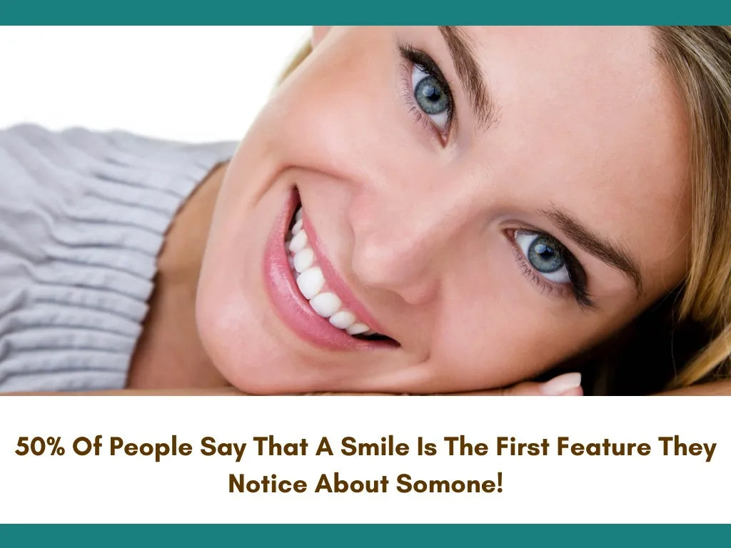 50 of people say that a smile is the first