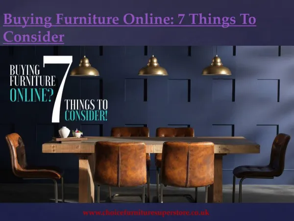 Buying Furniture Online 7 Things To Consider