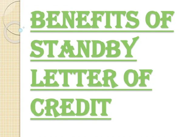 Meaning of Standby Letter of Credit
