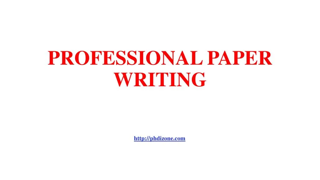 professional paper writing