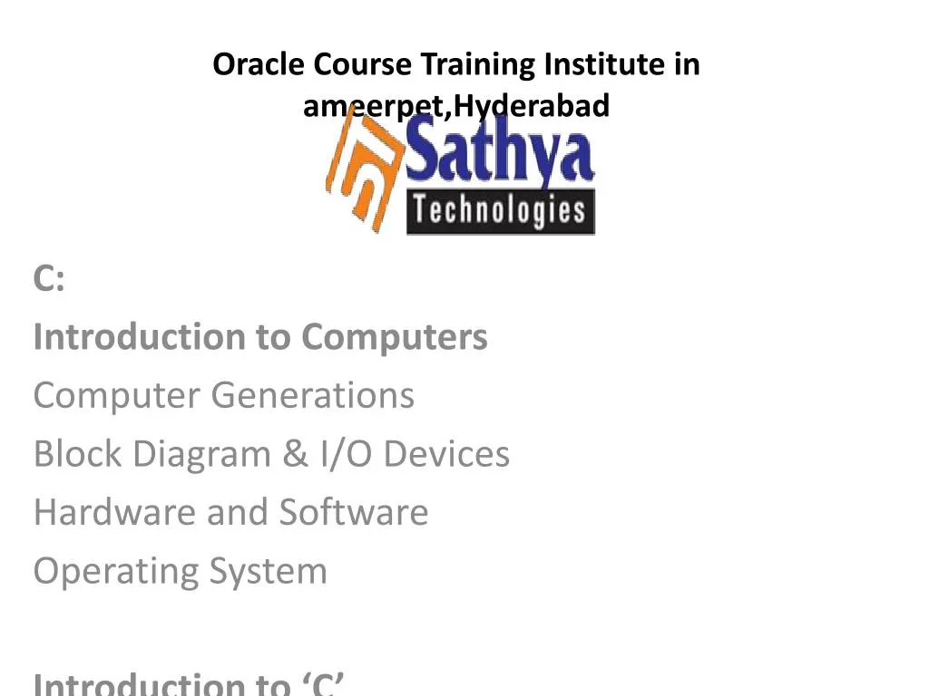 oracle course training institute in ameerpet hyderabad