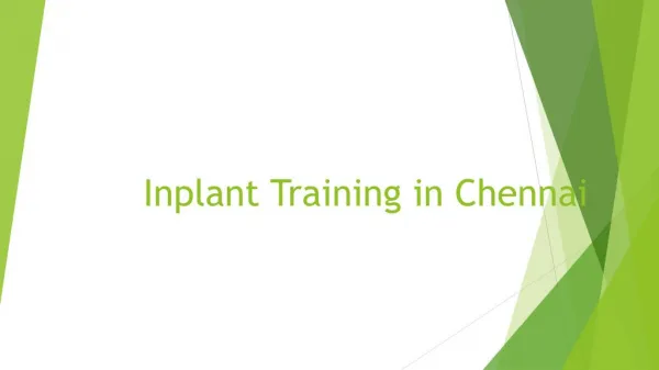 Best Inplant Training in Chennai