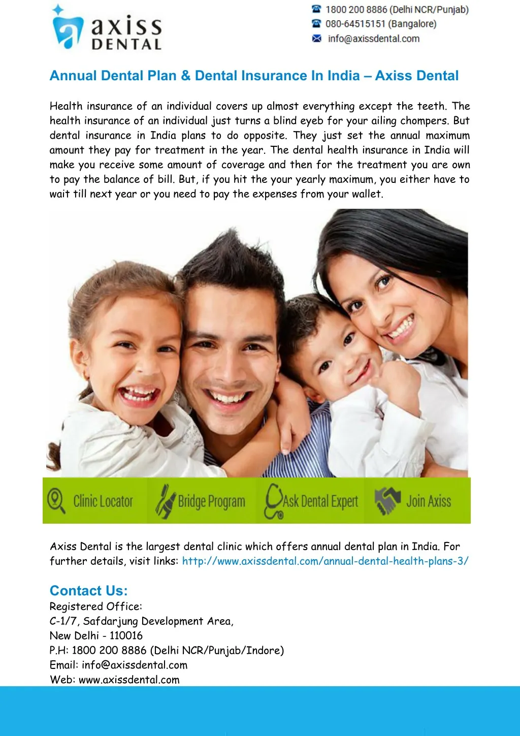 annual dental plan dental insurance in india