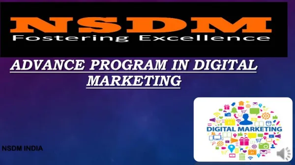 Advance Program In Digital Marketing