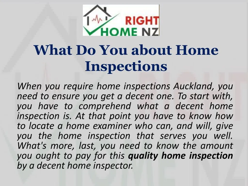 what do you about home inspections