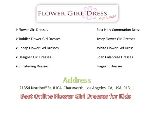 Best Online Flower Girl Dresses for Kids