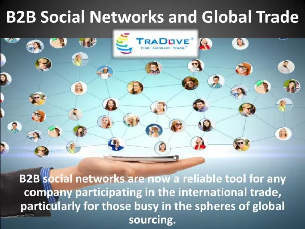 B2B Social Networks and Global Trade