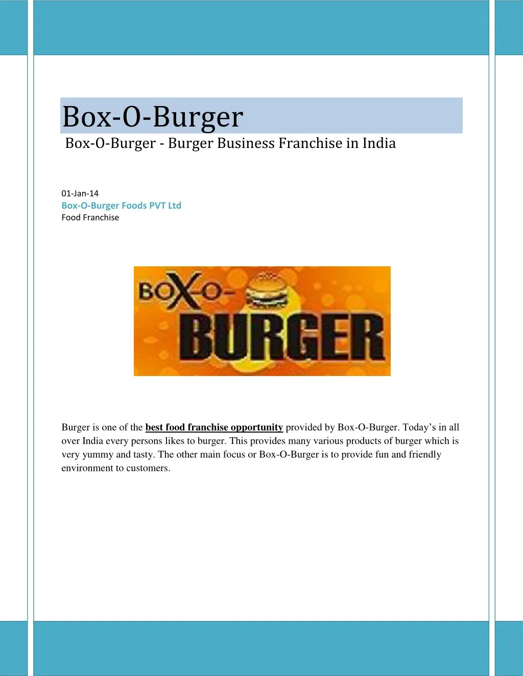 box o burger box o burger burger business