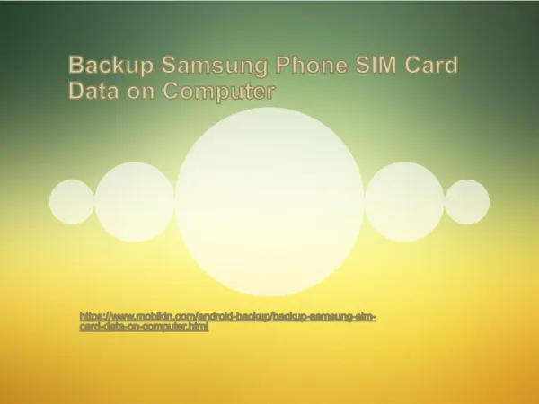 Backup Samsung Phone SIM Card Data on Computer