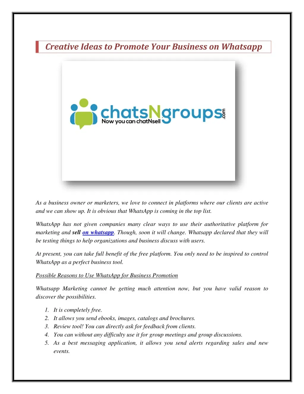 creative ideas to promote your business