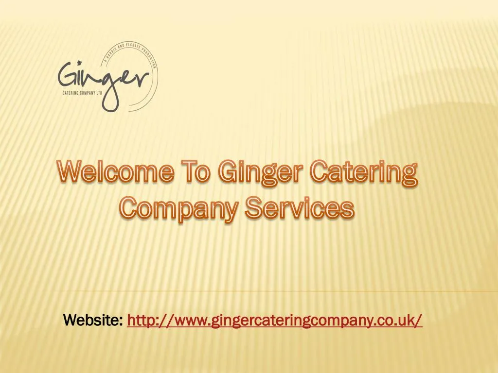 welcome to ginger catering company services