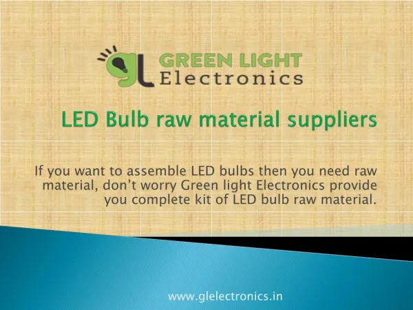 Best LED bulb raw material suppliers