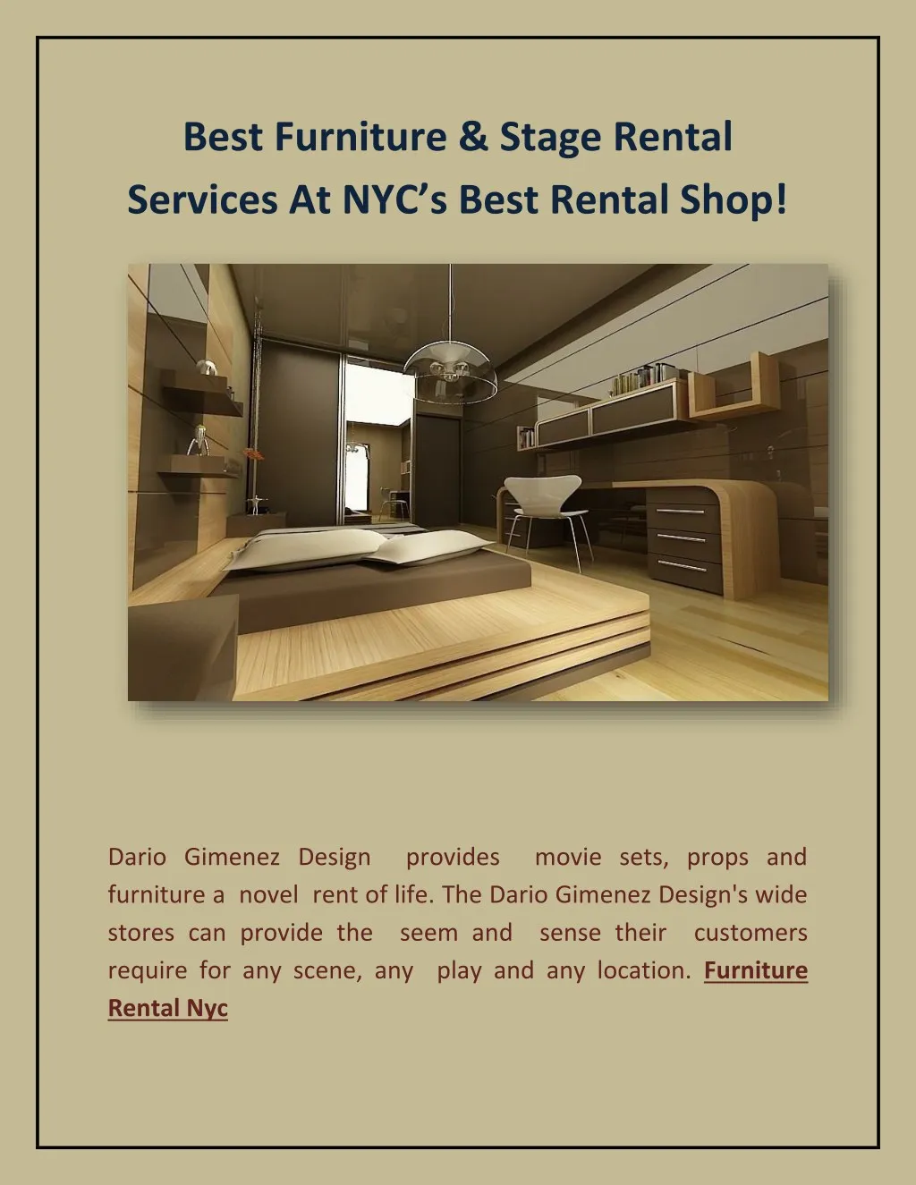 best furniture stage rental services