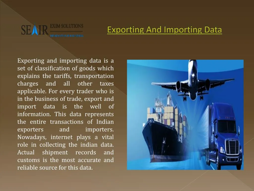 exporting and importing data