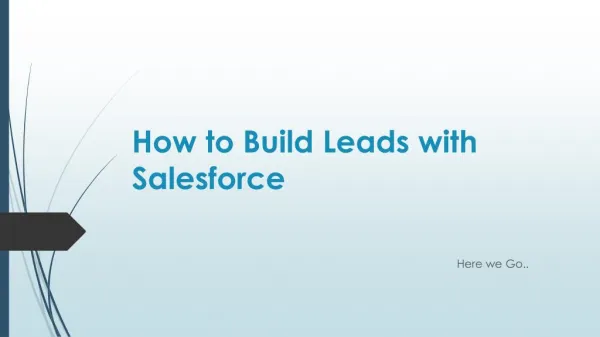 how to build leads with salesforce