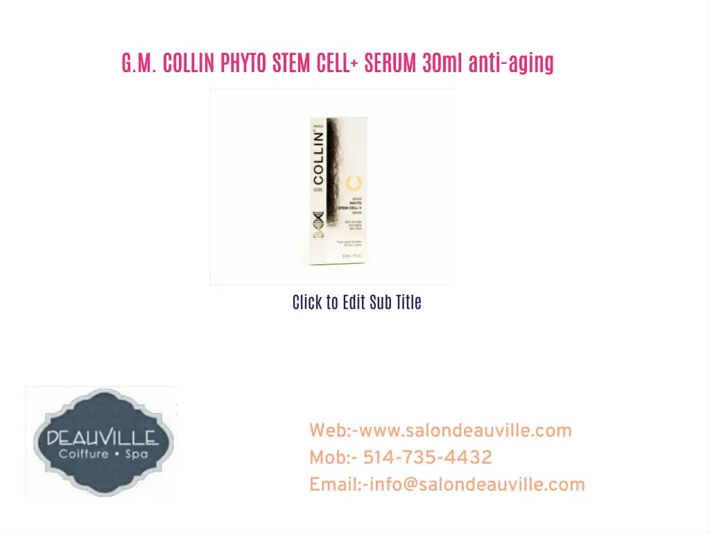 g m collin phyto stem cell serum 30ml anti aging