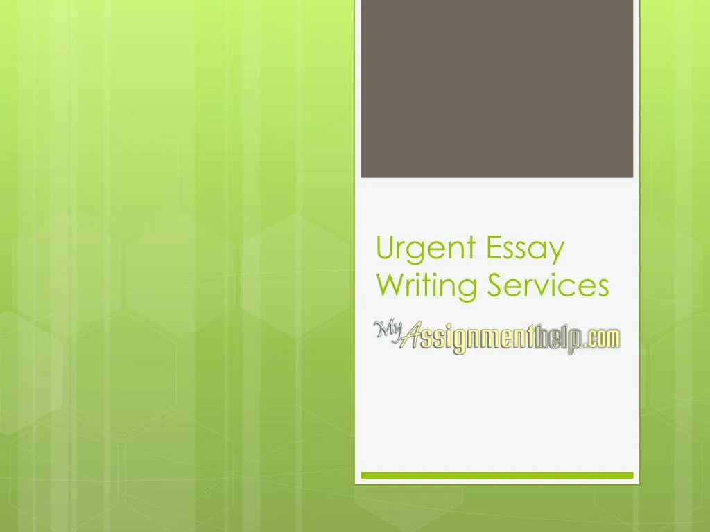 urgent essay writing services