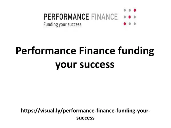 Performance Finance funding your success