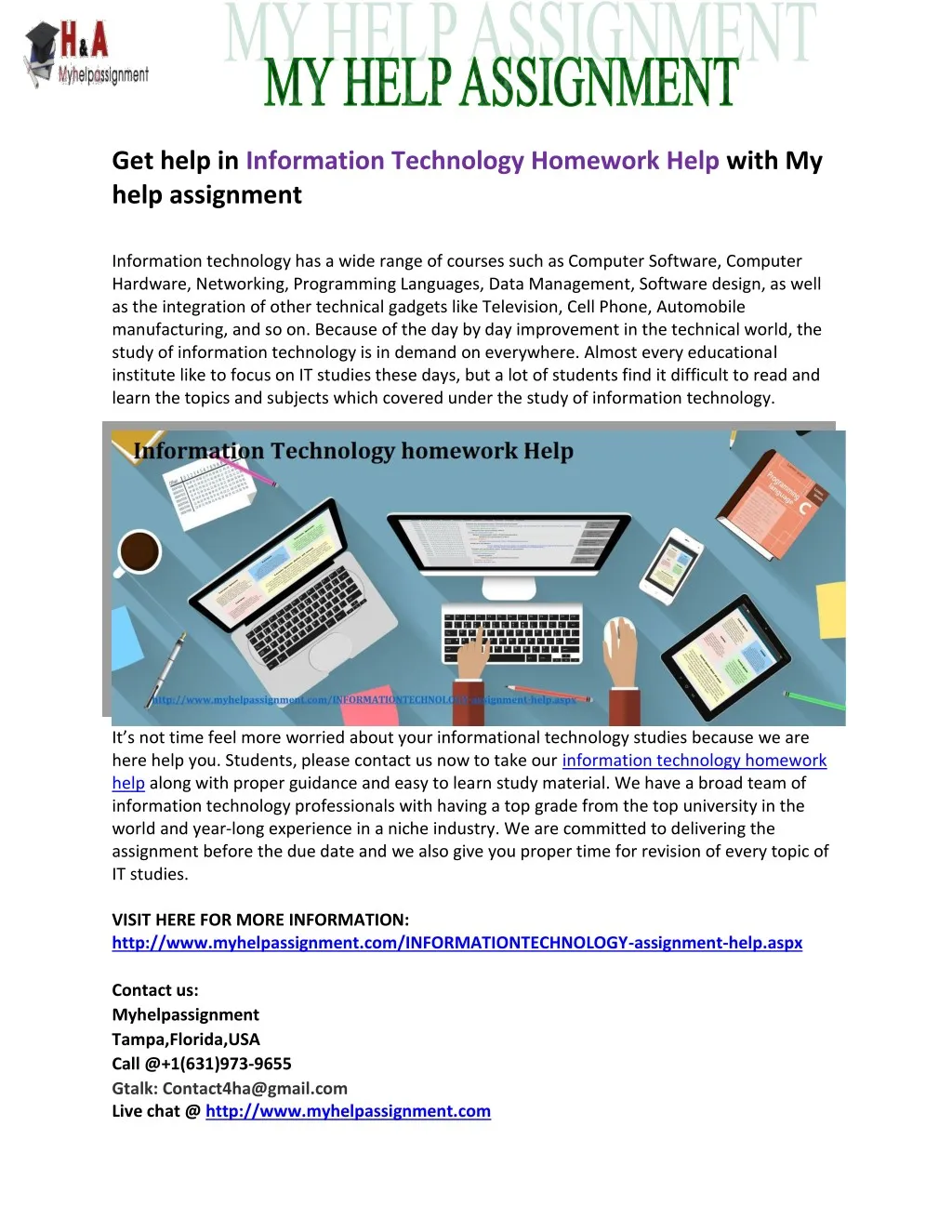 get help in information technology homework help