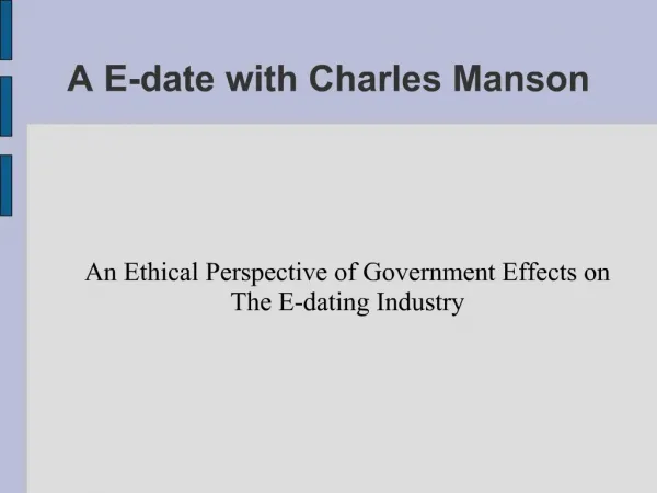 A E-date with Charles Manson