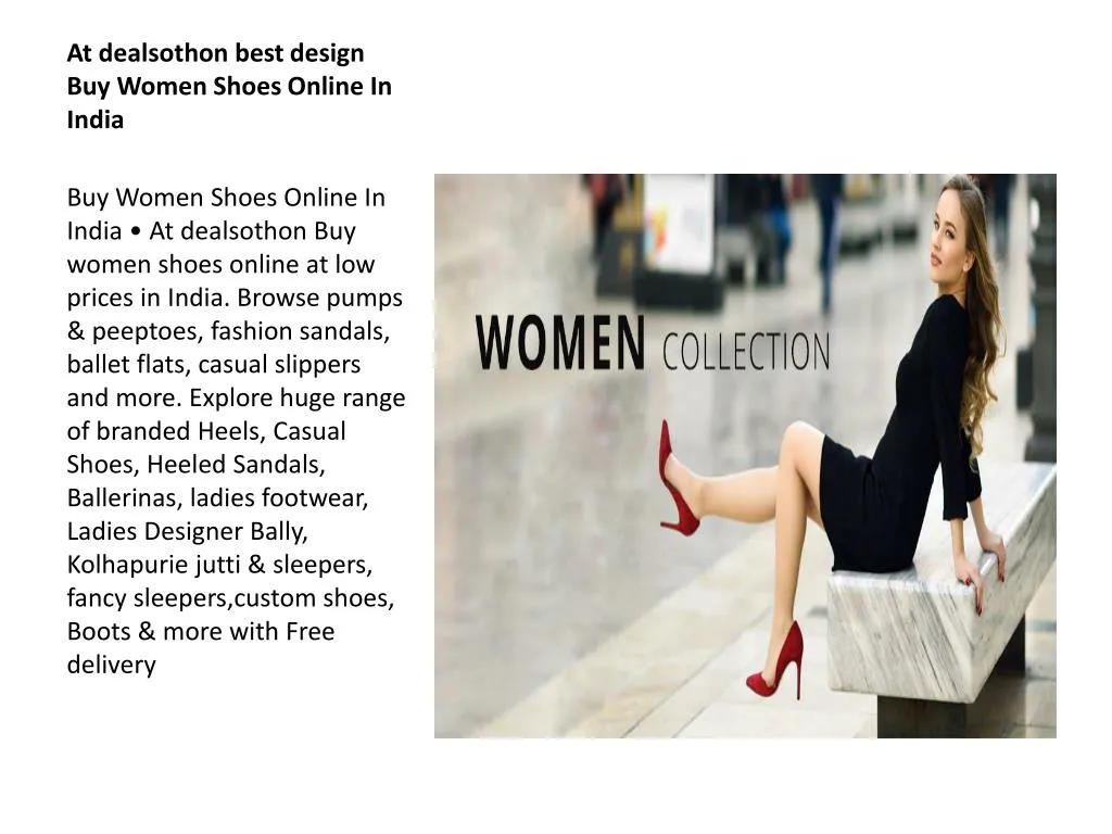 at dealsothon best design buy women shoes online in india