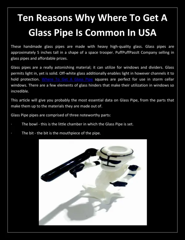 Where To Get A Glass Pipe | Puff Puff Pass It
