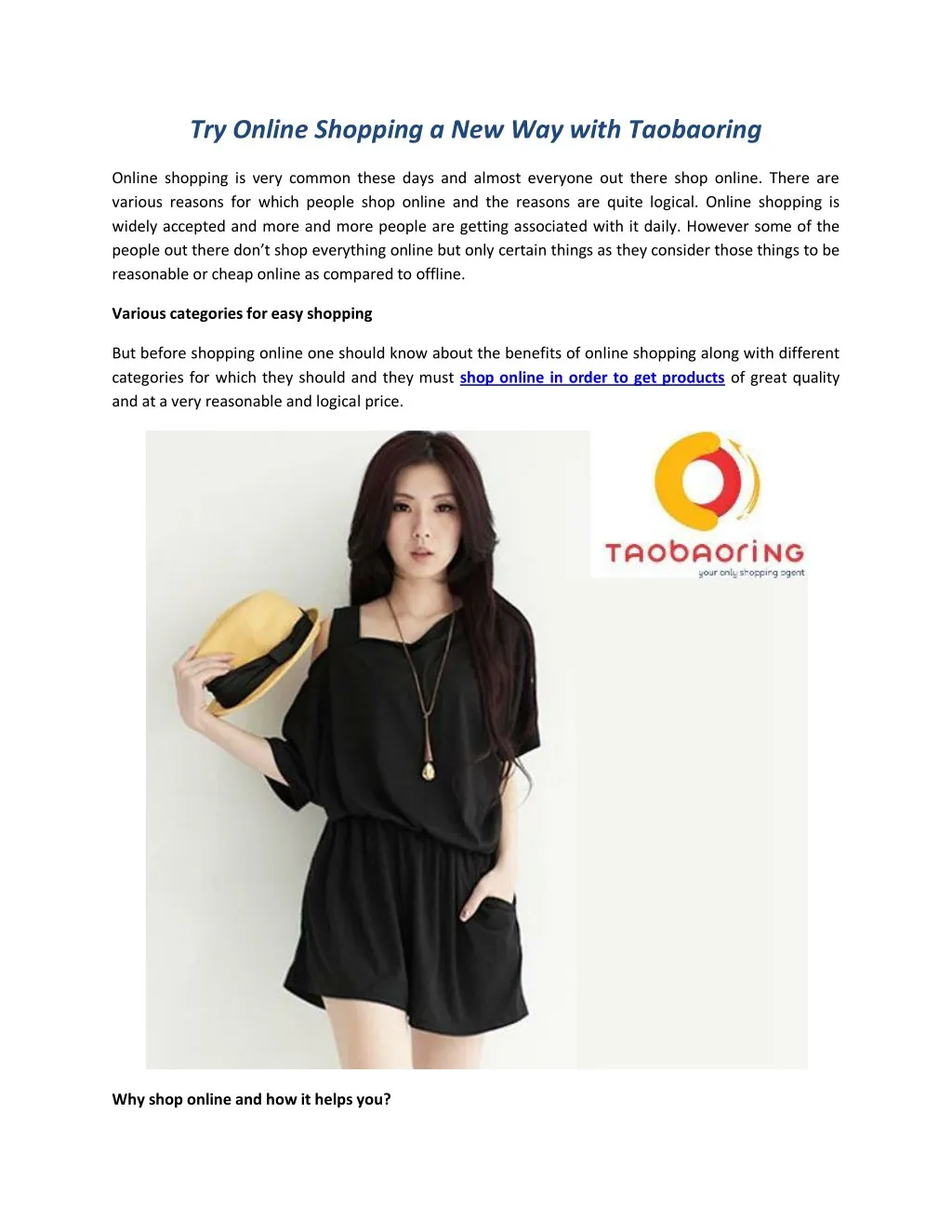 try online shopping a new way with taobaoring