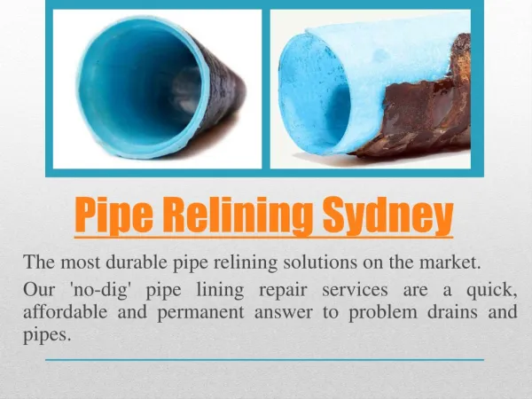 Pipe Relining Sydney