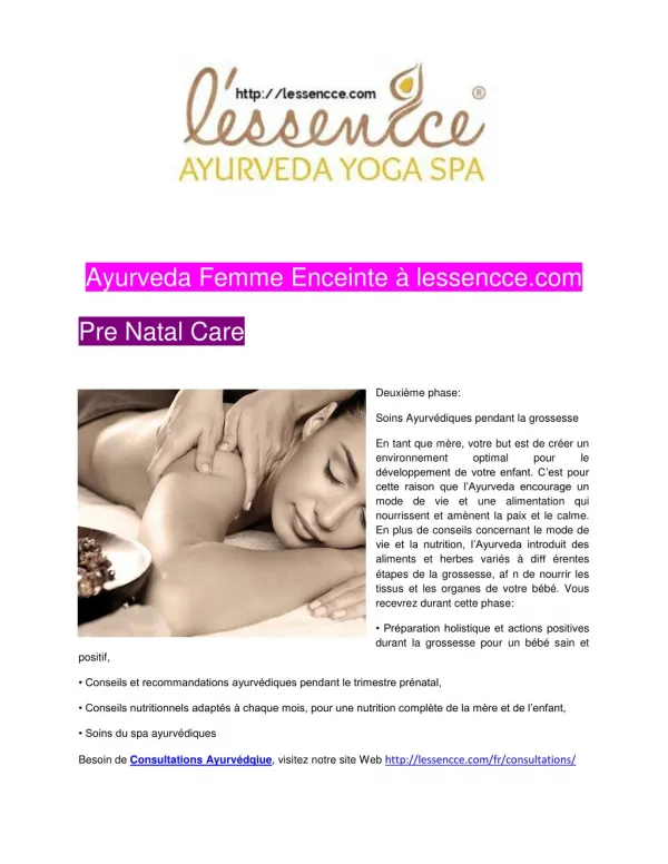 ayurveda femme enceinte lessencce com