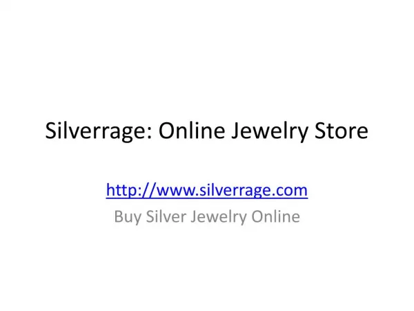 Silverrage online jewelry store for sterling silver