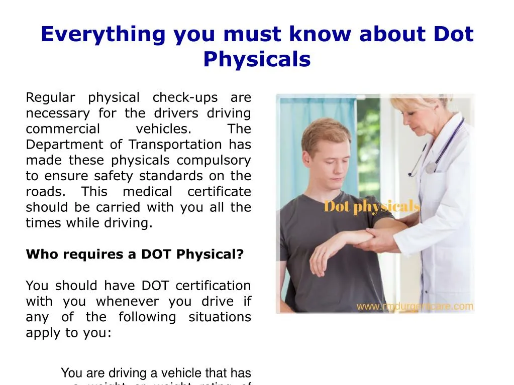 everything you must know about dot physicals