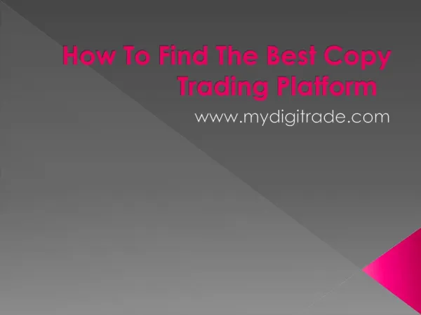 How To Find The Best Copy Trading Platform
