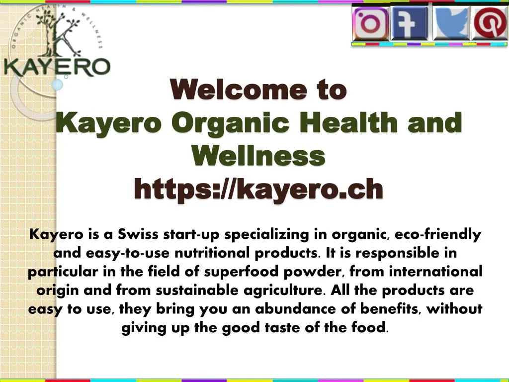 welcome to kayero organic health and wellness https kayero ch