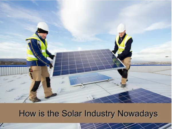 How is the Solar Industry Nowadays