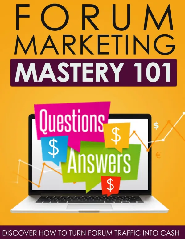 Forum Marketing Mastery 101 - Upsell