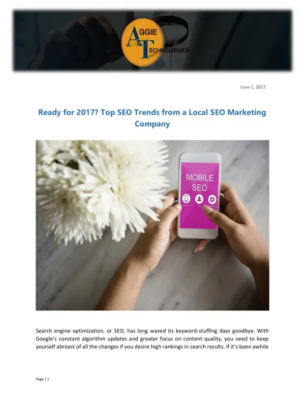Ready for 2017? Top SEO Trends from a Local SEO Marketing Company