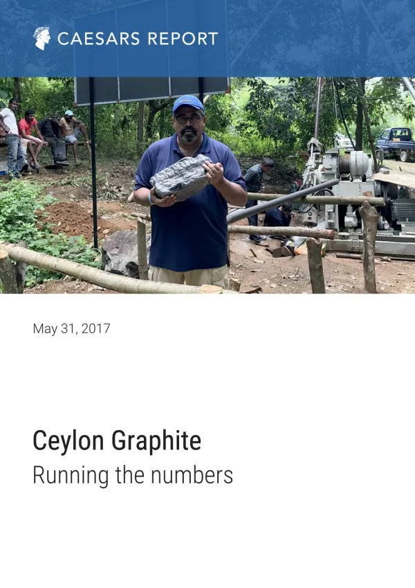 Ceylon Graphite Running the numbers