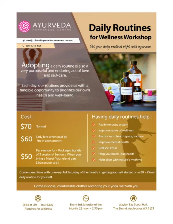 Daily Interactive Routines for Wellness Workshop