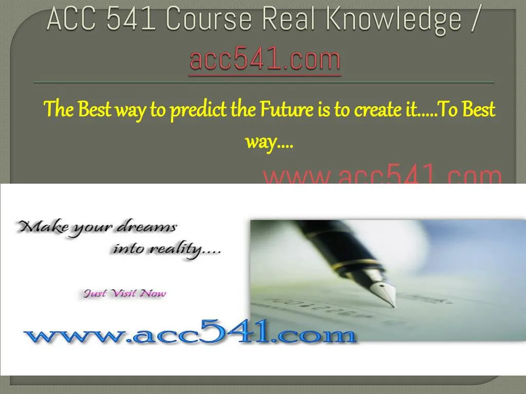 acc 541 course real knowledge acc541 com