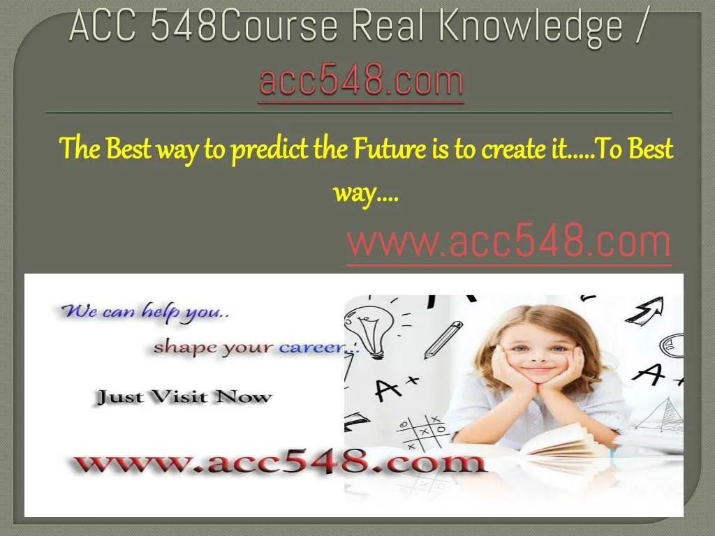 acc 548course real knowledge acc548 com
