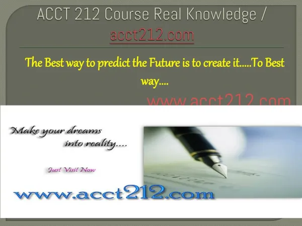 ACCT 212 Course Real Knowledge / acct212.com