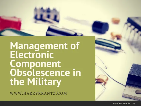 Management of electronic component obsolescence in the military