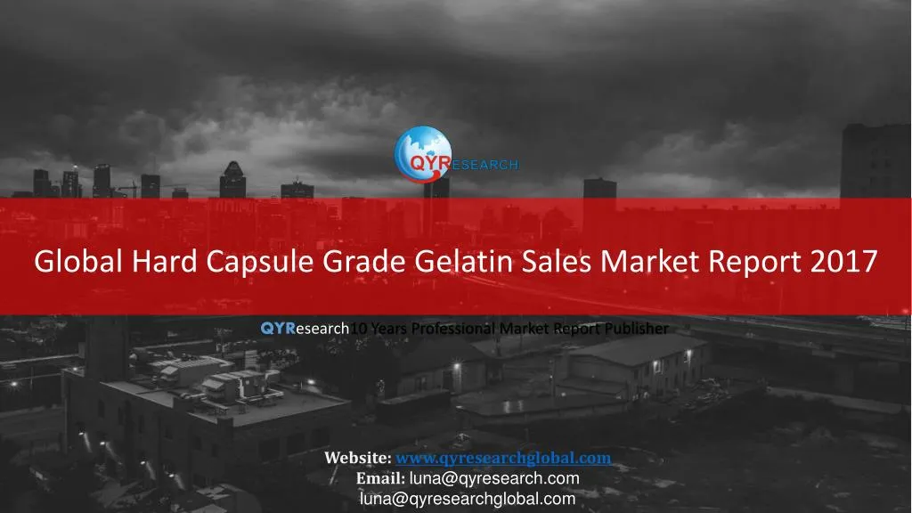global hard capsule grade gelatin sales market